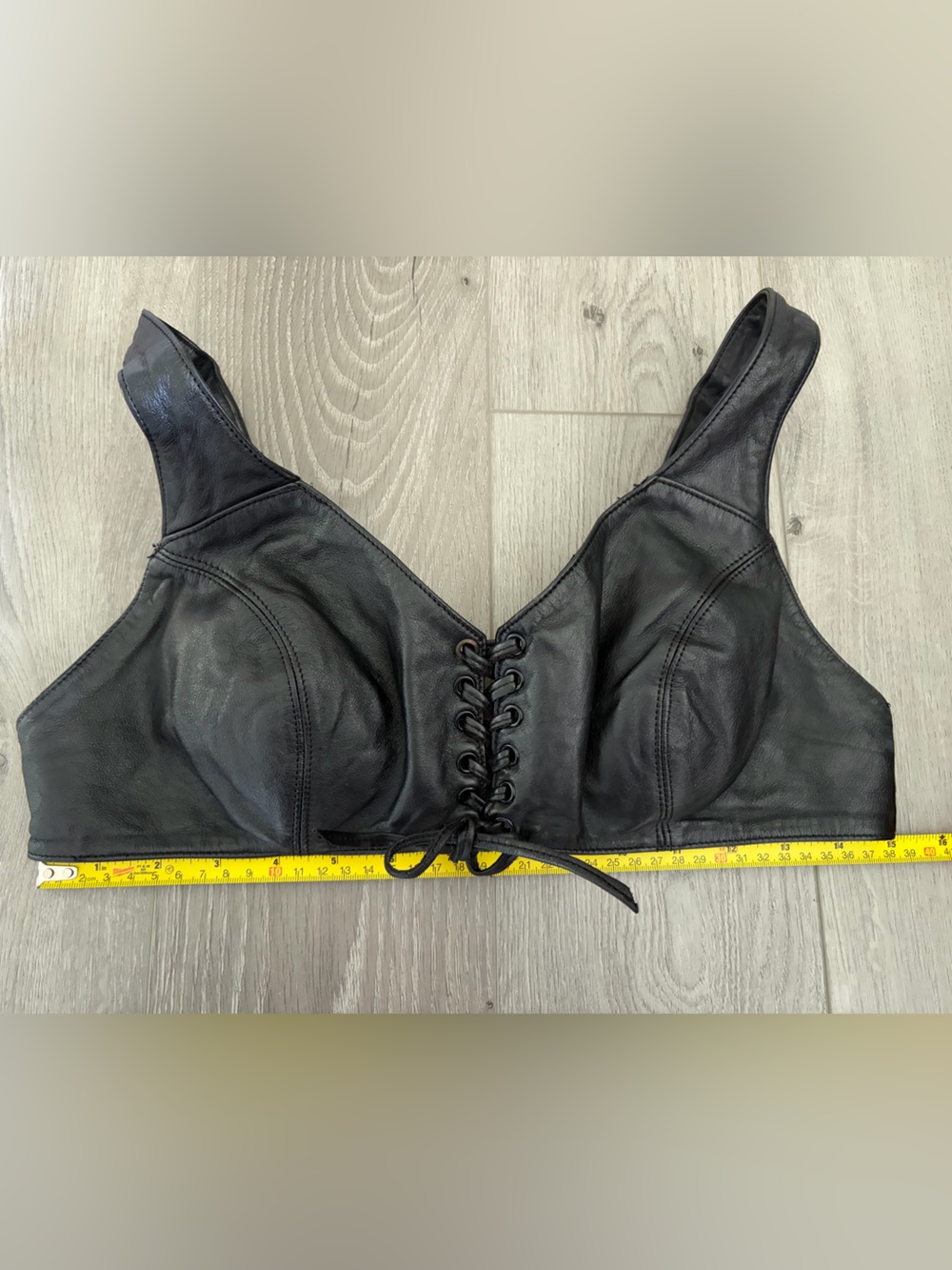 Harley Davidson Vintage Genuine Leather Bra Top size Medium - Picture 9 of 12